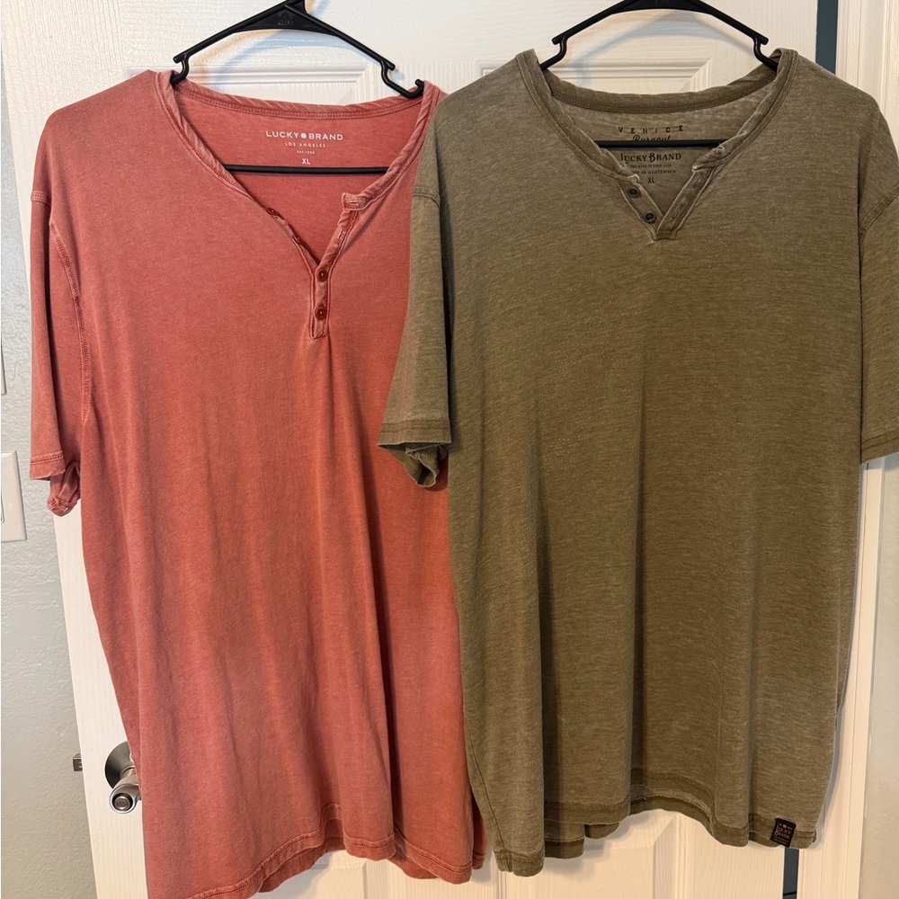 Men’s Lot Lucky Brand SS Casual Shirts Sz XL New
